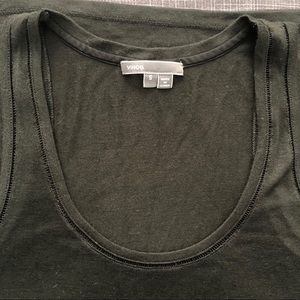 VINCE swing tank top SMALL with guipure lace trim